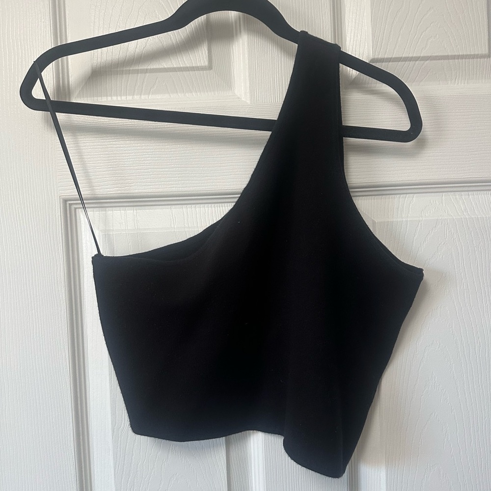 House of Harlow One-Shoulder Asymetrical Crop Top